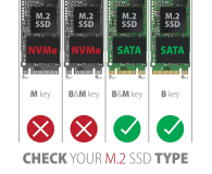 Axagon EEM2-SBC, USB-C 3.2 Gen 2 - M.2 SATA SSD RAW box, bezśrubowy - 1353419 - zdjęcie 10